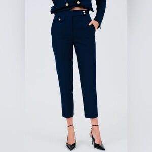 NWT Studio by the Workshop high waisted ankle gold button trousers sz M